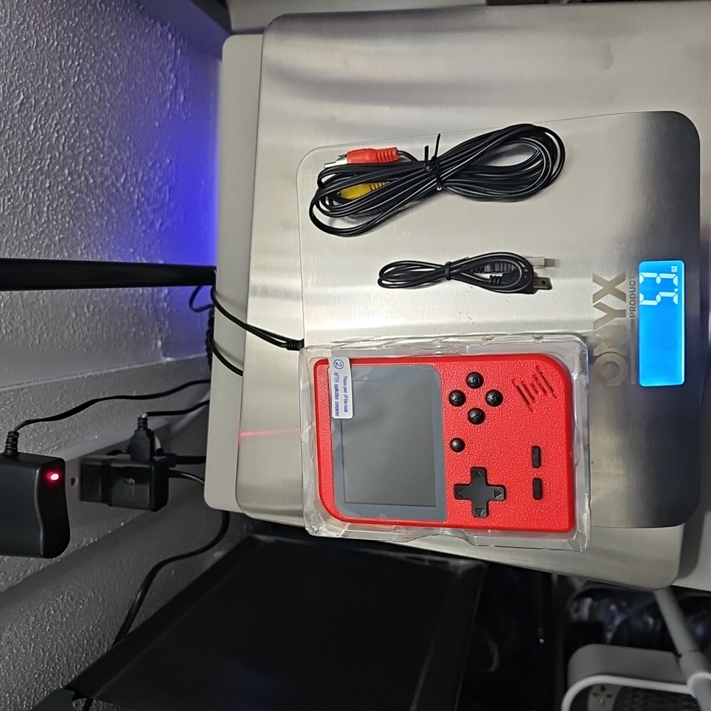 Red Handheld Gaming Console Portable Entertainment